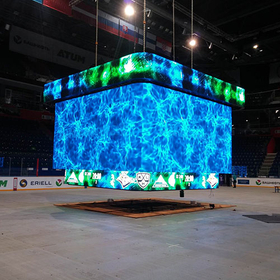  Outdoor P6 LED screen for ICE HOCKEY in STADIUM 140SQM in RUSSIA 