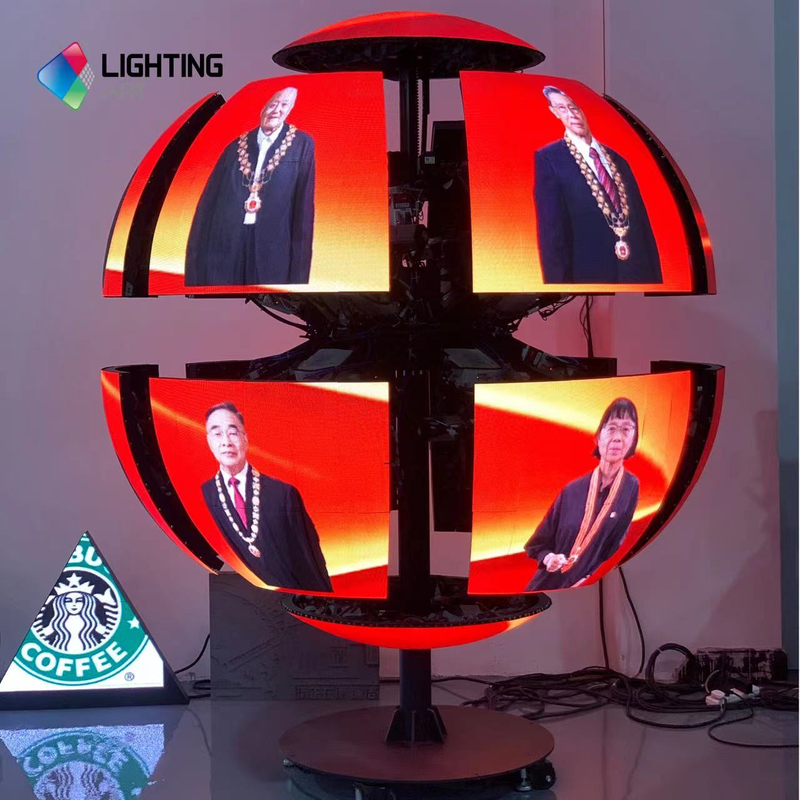 Mechanical telescopic ball Creative led display Kinetic LED sphere screen