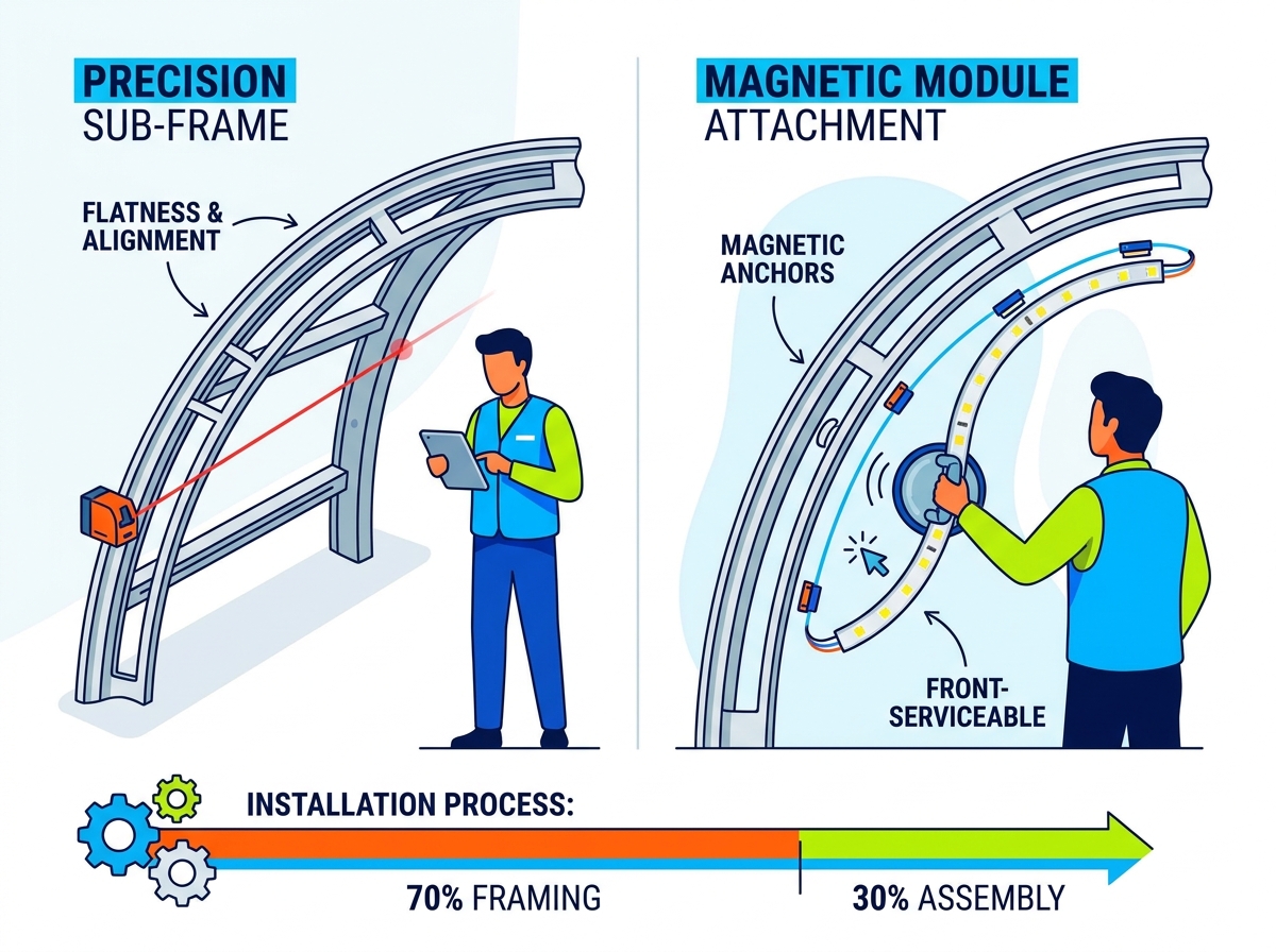 RF Series Flexible LED Screen Installation Framing
